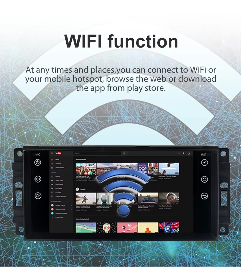 Suitable for 7inch Universal Jeep Compass Wrangler Dodge Chrysler Android Large Screen Car Navigation