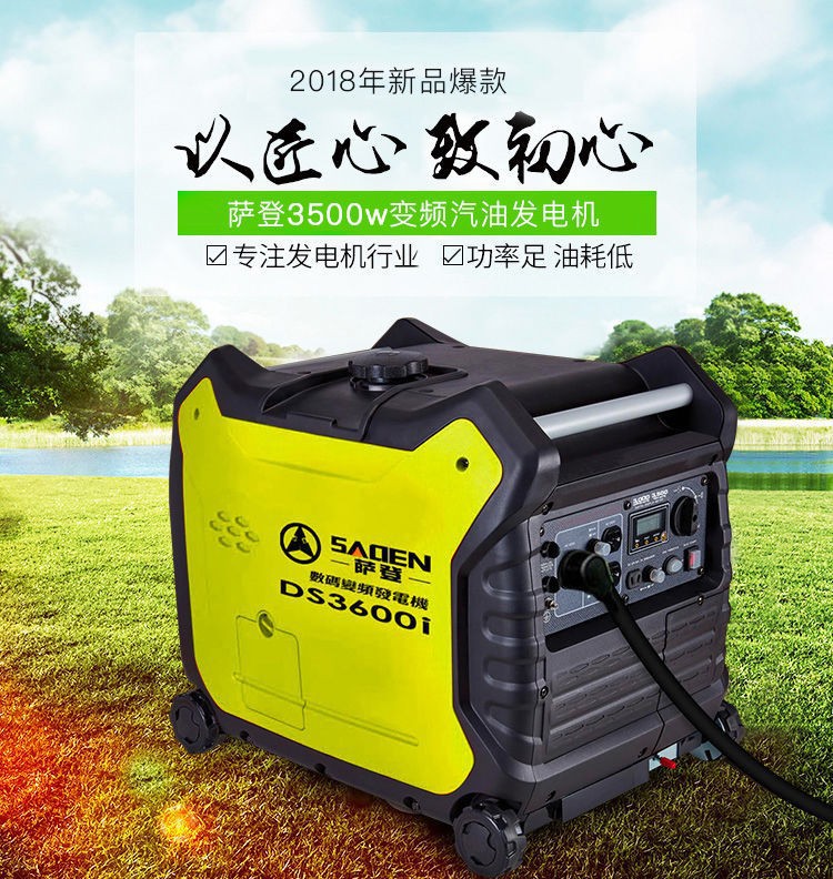 Saden 3Kw Gasoline Generator 220V Household Small 3000-Watt Digital Portable Rv Outdoor Use