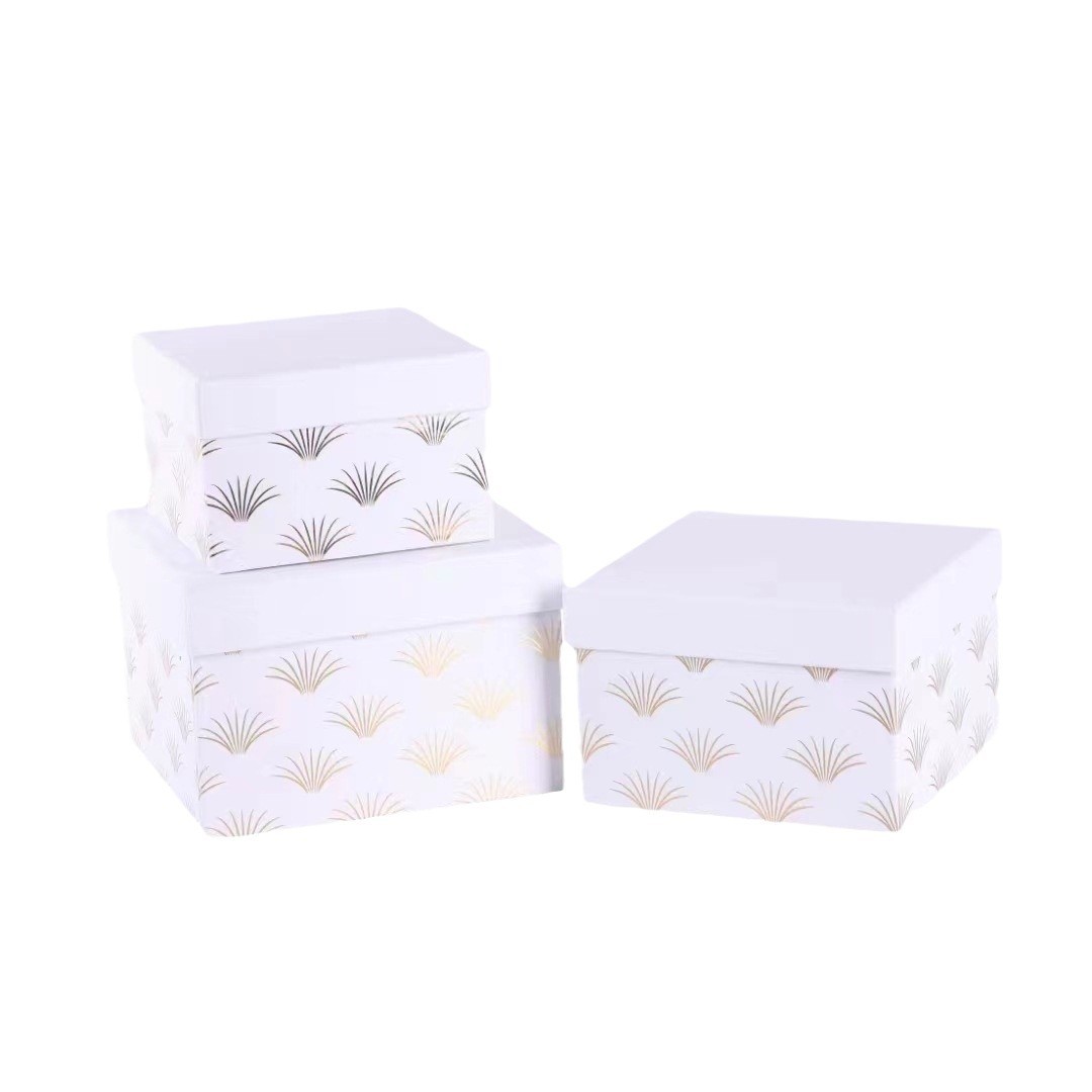 Tapa de impresión cuadrada caja de regalo joyería caja de lápiz labial cumpleaños caja de regalo de Navidad jabón caja de flores en stock