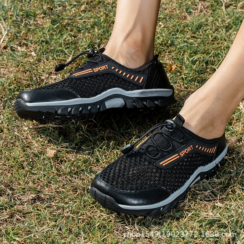 2024 новая трансграничная летняя дышащая болотная обувь, пляжная обувь, спортивная повседневная обувь, сетчатая походная обувь, производитель