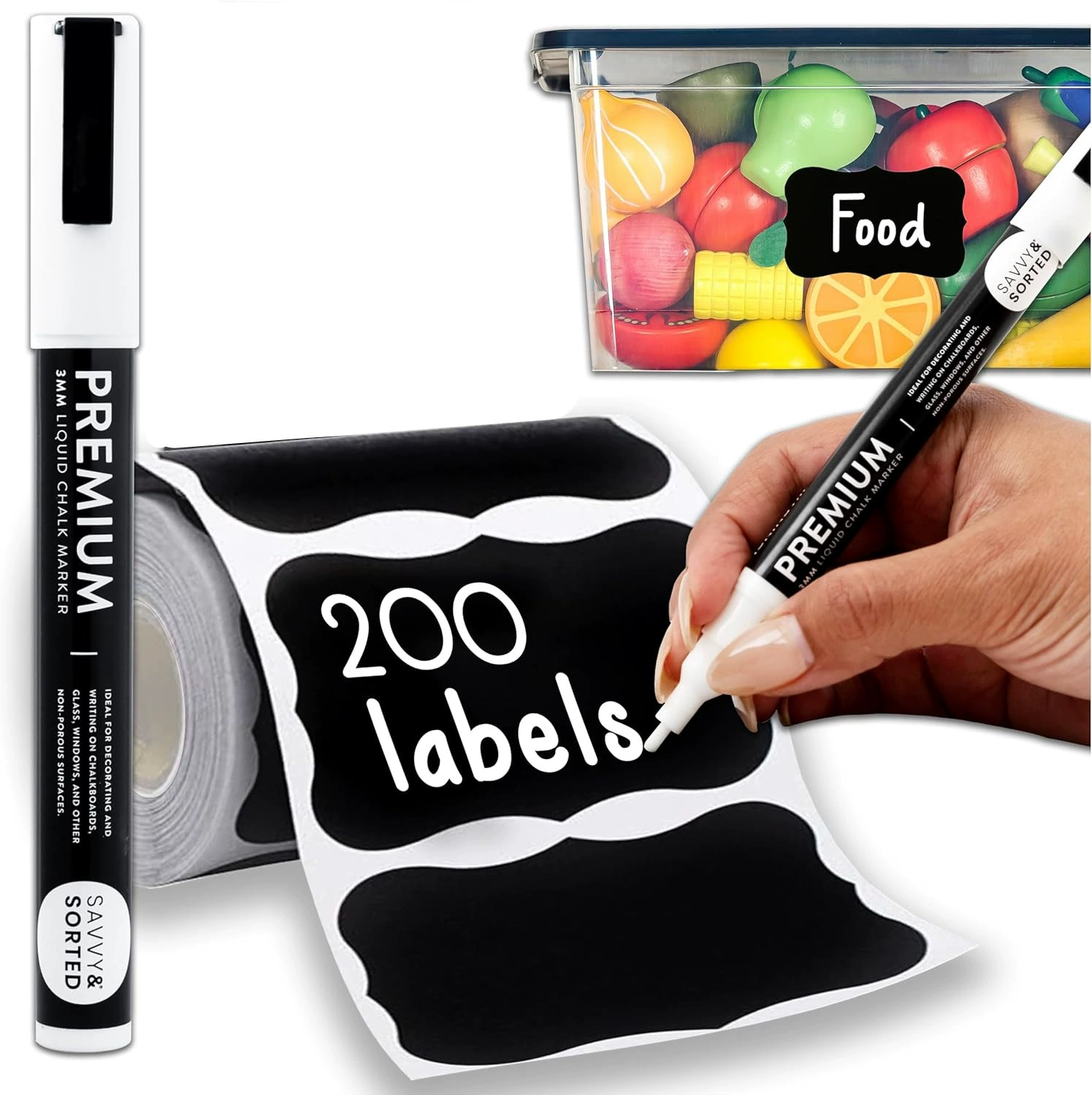 Amazon 200 рулонов в форме многоразового использования наклейки на доске водонепроницаемые стираемые этикетки стеклянные банки в рулонах