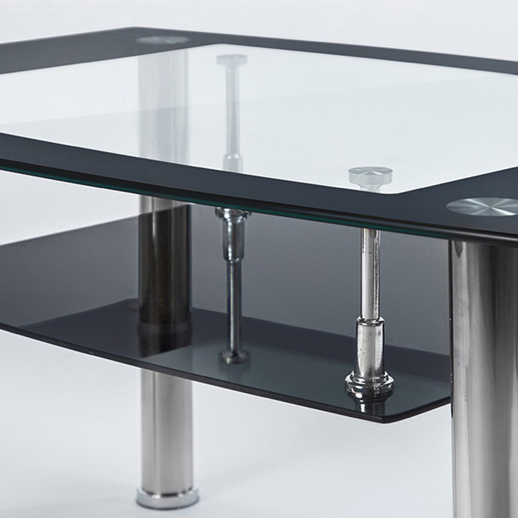 6mm-19mm CNC加工 磨边 打孔钢化玻璃桌面 圆形茶几玻璃