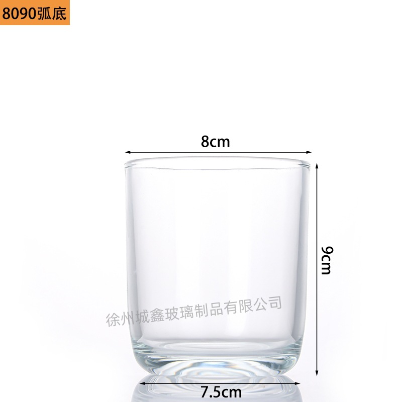 Vasos de vidrio transparentes para velas aromáticas al por mayor, portavelas de vidrio, adornos perfumados, vasos vacíos, recipientes para velas DIY, estilo nórdico