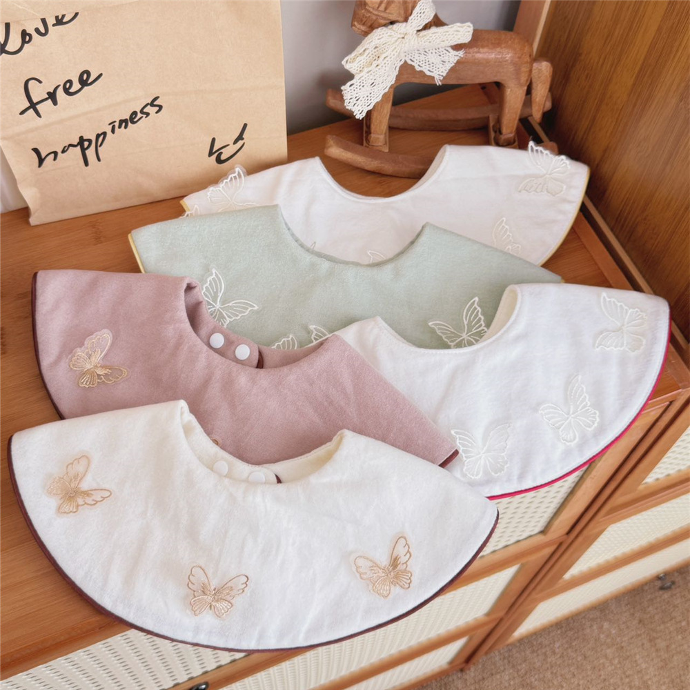 Ins Style Lace Piping Baby Girl Small Scarf Bib Infant Saliva Towel Decorative Kidsren's Fake Collar Shawl