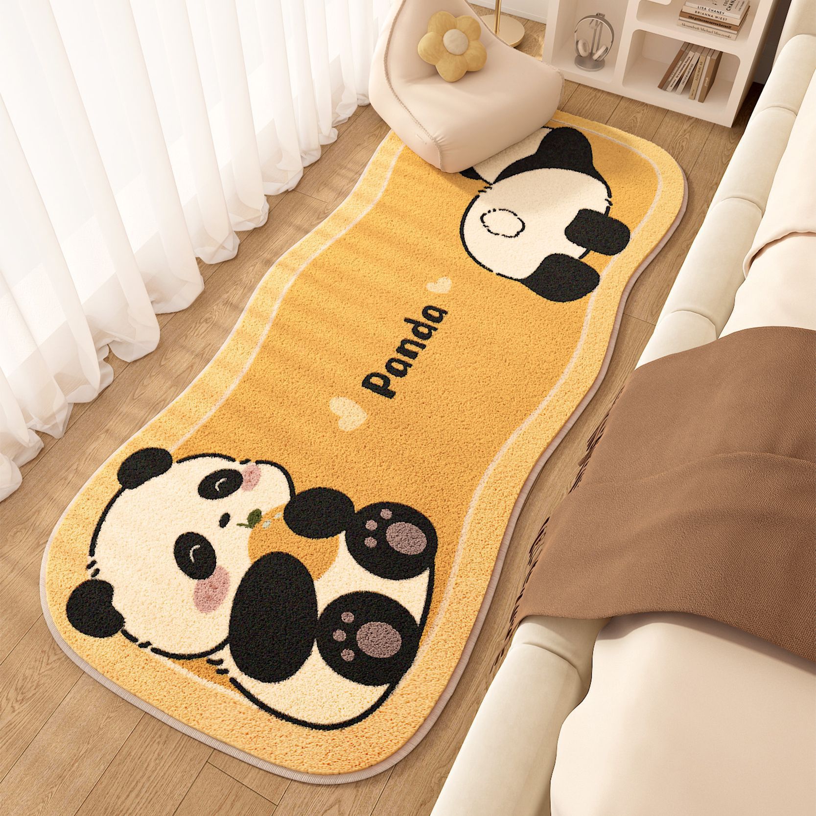 De dibujos animados de forma especial alfombra de Cachemira dormitorio del hogar manta de noche a prueba de sonido balcón manta de la ventana de la Bahía estera del piso resistente a las manchas
