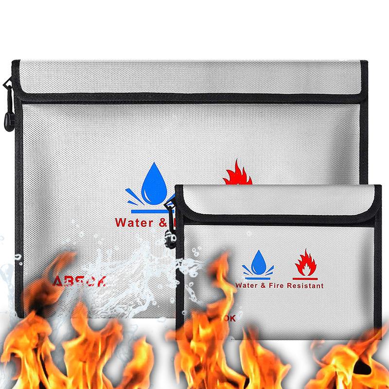 Fireproof Document Bag High Temperature Resistant Flame Retardant Document Storage Bag Amazon Cross-border Waterproof Document Bag