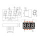 0.4 inch 3-digit digital tube red 4301AS (total Yin) 4301BS (total Yang)