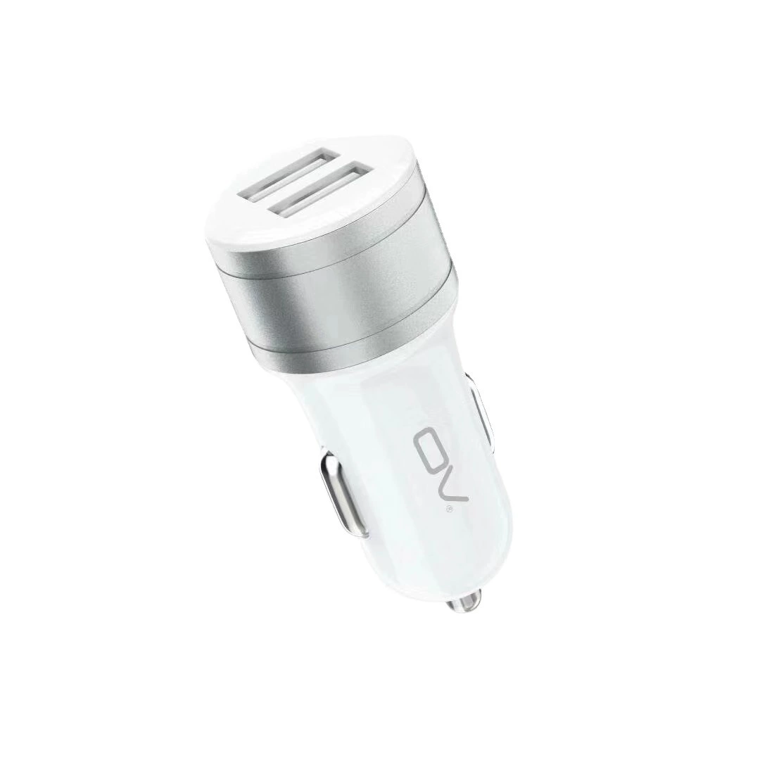 Автомобильное зарядное устройство OV 206 с двумя USB-портами, быстрая зарядка, компактное зарядное устройство