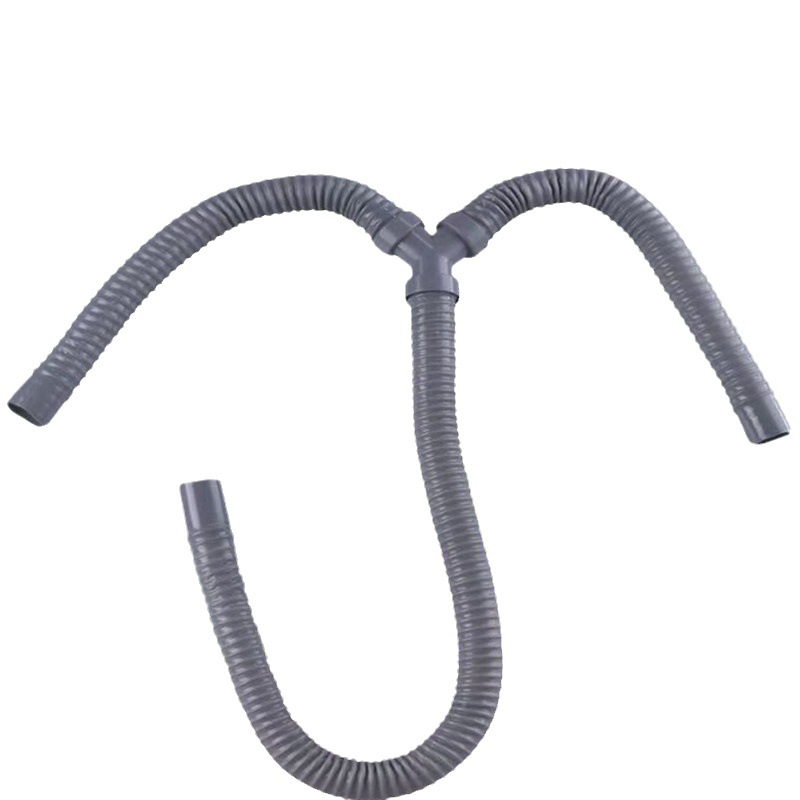 Kitchen Y-type double-basin three-way sewer pipe laundry basin mop basin drainage pipe sink sewer accessories outlet pipe
