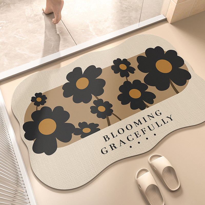 Alfombra del piso del baño alfombra absorbente de barro de diatomeas alfombra del piso del baño alfombra antideslizante puerta del baño