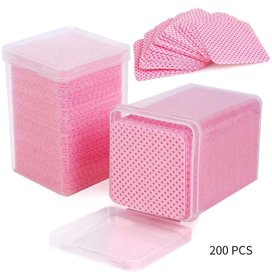 Botella de pegamento de uñas limpieza de la boca pieza de algodón Injerto de pestañas belleza de uñas suministros de herramientas de pestañas paño de limpieza Toalla de uñas