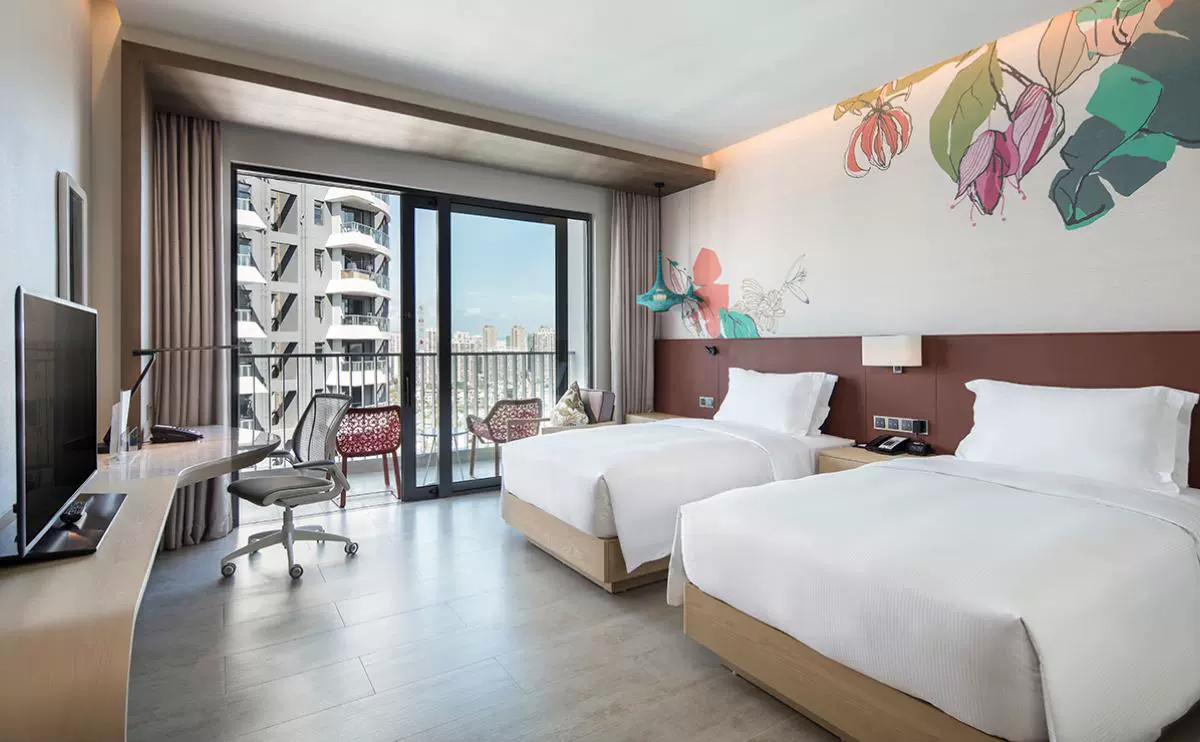 [Календарный номер] Санья Хилтон Гарден Отель с видом на сад (2 односпальные кровати)