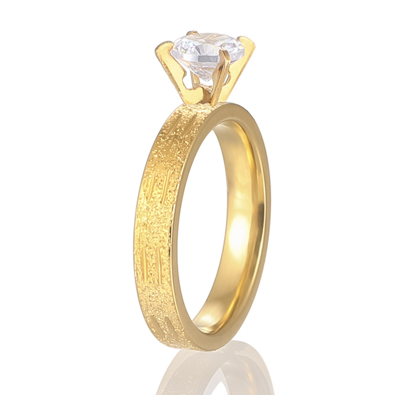 fashionable wedding ring pearl stainless steel with zircon