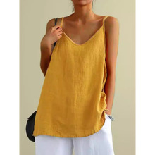 L 31718 Linen Loose Sleeves Tank ����������䱳��ŷ��