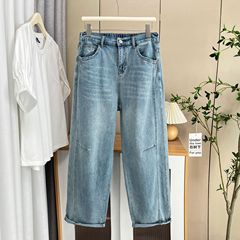 牛大侠春大サイズ女装新太ったMMシンプルな彼氏風カウボーイ曲刀ズボン200斤ズボン6560