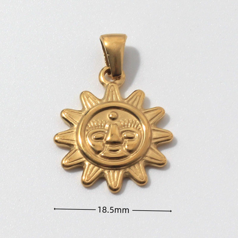 600g Weight Pendant Jewelry Making Type 18K Gold Plated Plating Material No Chain Chain Material 1 Piece Quantity Daily Occasion 304 Stainless Steel Material Sun, Devil's Eye, Moon Pattern All Seasons Season Women's Gender Polished Finish Plating Design Vintage Style Style 1 Piece 304 Stainless Steel 18K Gold Plated Sun Devil's Eye Moon Polished Pendant 20