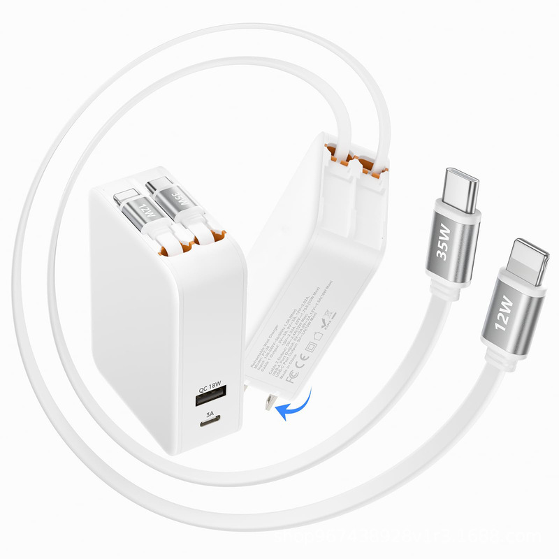 Cross-border GaN 80W super fast charging charger suitable for Apple, Huawei, Xiaomi multi-port USB chargers