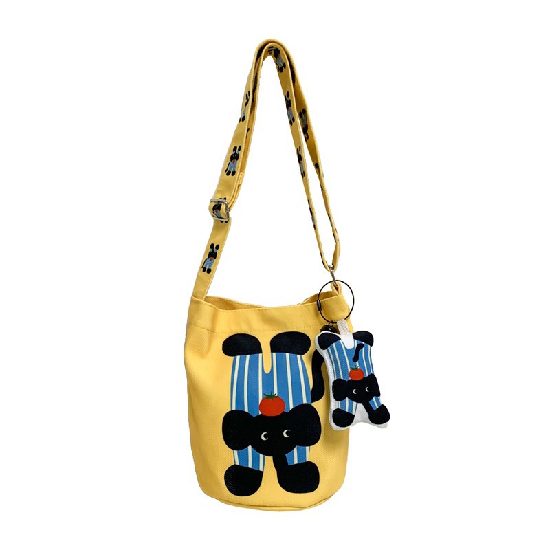 Caricatura encantadora bolsa de hombro de dos lados para niños y niñas, bolsas de cubo de agua para bebés, bolsas de cambio para niños de comercio exterior