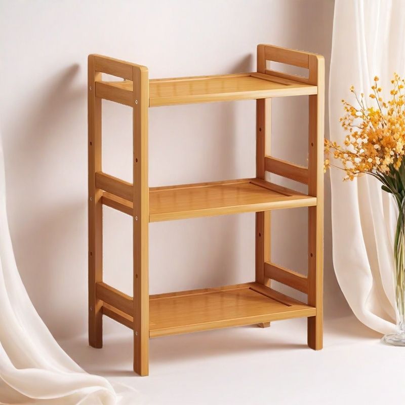 Multi-Layer Storage Rack, Floor-Standing Bamboo Shelf for Kitchen, Living Room, Books, Miscellaneous Items, Snacks, Storage Rack, Kitchen Storage