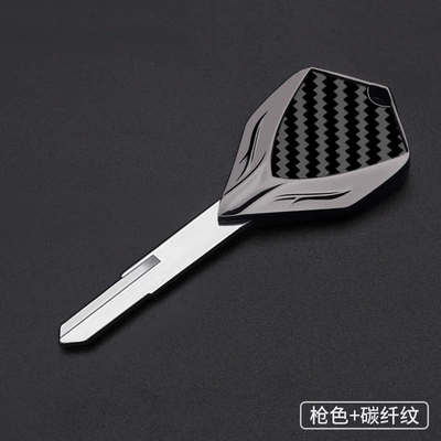 Kawasaki Ninja ZX-6R/636 – Motorcycle Key - gunmetal-color-carbon-fiber-pattern-cq-040
