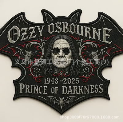 跨境新品 Ozzy Osbourne 1948–2025 Memorial Patch 纪念补丁|undefined