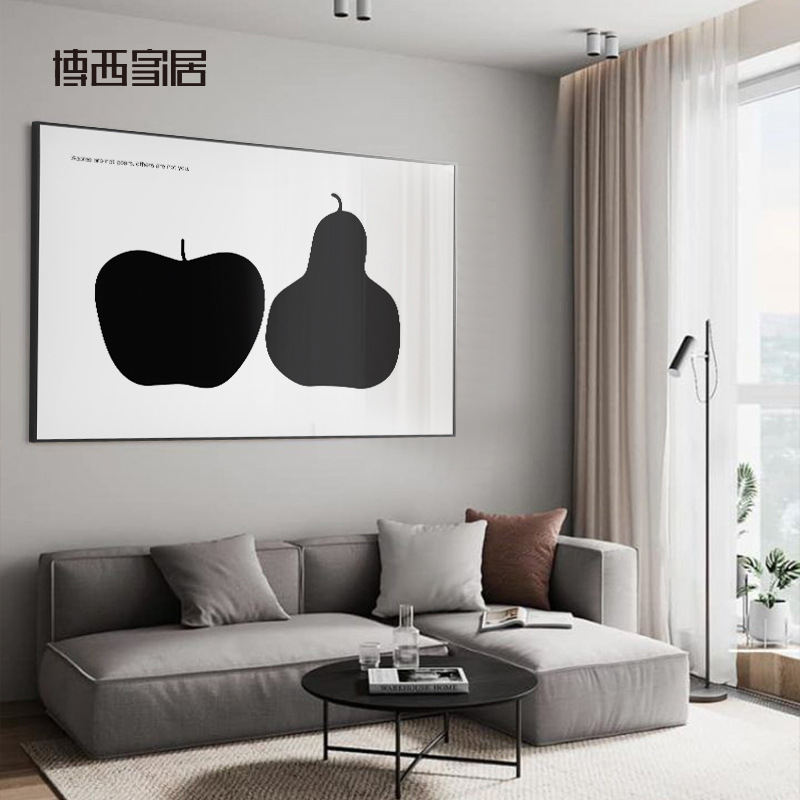 Simple modern abstract acrylic glossy decorative painting sofa…