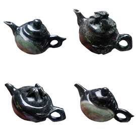 厂家批发玉石一壶四杯独山玉茶壶雕工玉壶独玉摆件多色茶器 会销