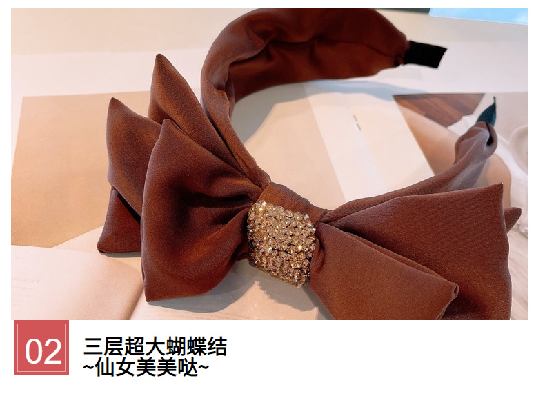 Retro Diamond Bow Headband display picture 9