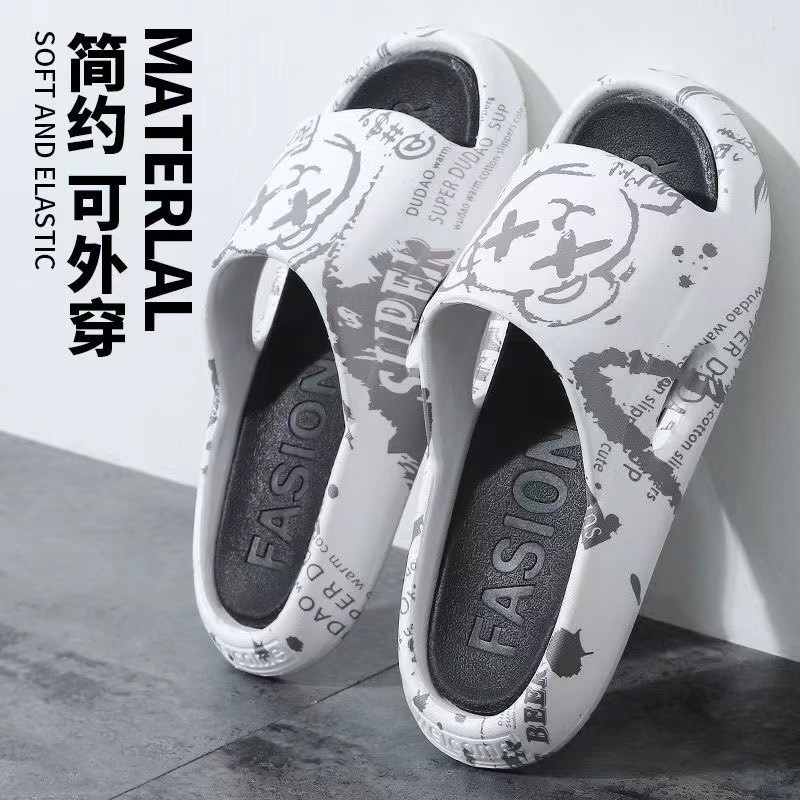 Men's Summer Outdoor Wear Couple's Home Use Indoor Non-slip Thick Sole Bear Slipper