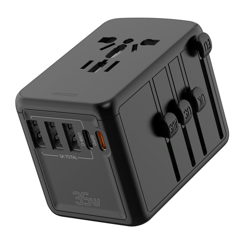 Travel Charger International Universal Plug Dual Type-C Plug Converter PD35W Multifunctional Charging Stand