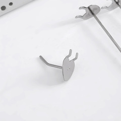 廠家批髮飾品貨架掛鈎鋁塑孔洞板鈎蘋果單腳直鈎超市貨架愛心鈎