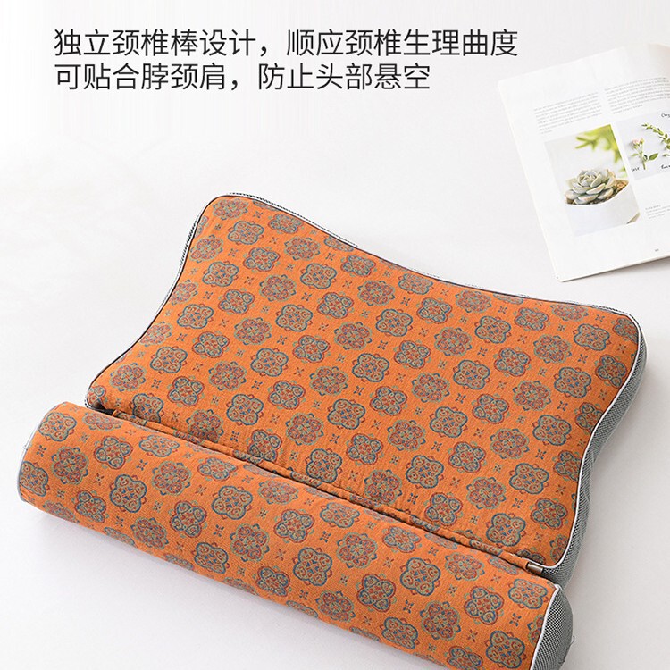 颈椎枕头助睡眠睡觉修复专用圆柱牵引组合款护颈枕荞麦壳枕芯家用|undefined