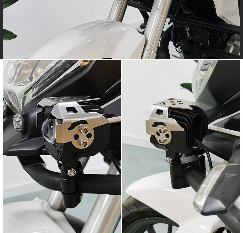 MT50 motorcycle LED laser spotlight, high-brightness electric vehicle bulb, matrix high-low beam headlight, strobe bulb