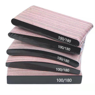 Factory long-term spot nail file Brown corundum black sand plastic red heart White Heart polishing strip nail polishing strip
