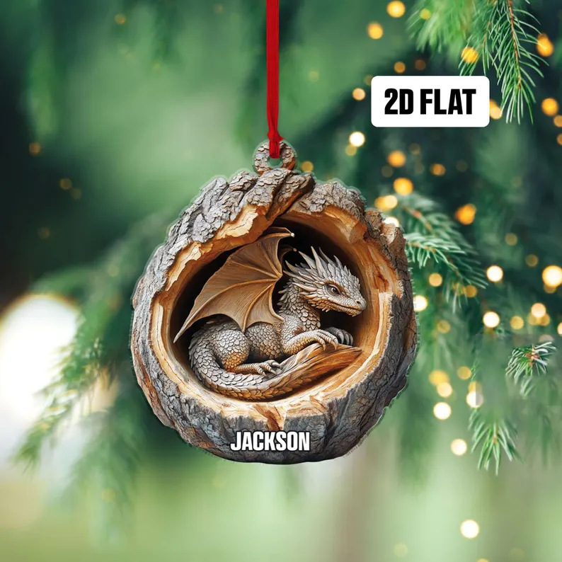 Nuevos búhos transfronterizos, osos, adornos de Navidad, colgantes de árbol de Navidad, colgantes de acrílico de impresión plana 2D