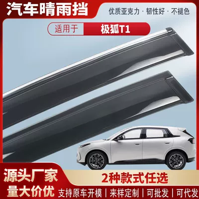 Suitable for Jihu T1 Car Window Rain Shield Acrylic Car Rain Eyebrow Rain Shield Exterior Modification Accessories Wholesale (Rain shield)