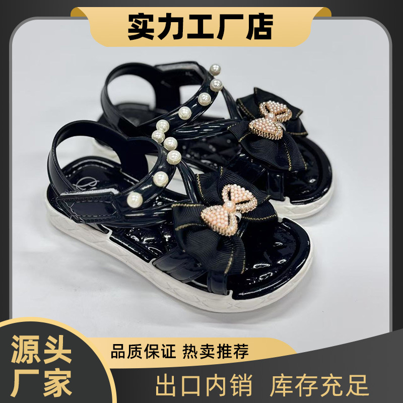 Sandalias de verano para niñas nuevas fábricas de comercio electrónico para exportaciones al por mayor para niños pequeños y medianos niñas velcro antideslizante