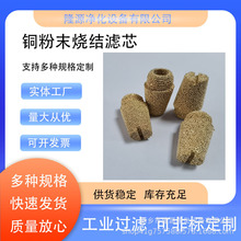 净化过滤黄铜滤芯耐腐孔隙均匀透气铜粉末烧结高孔隙率过滤器