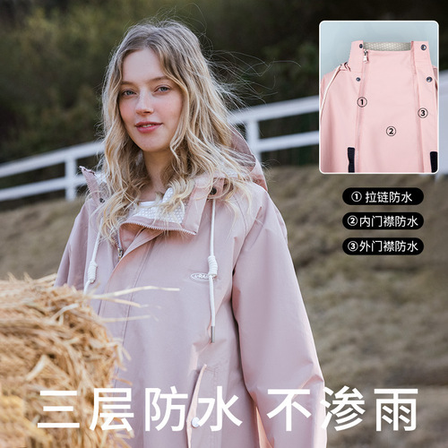 Wholesale raincoat electric car for women adult long full body rainproof men's fashion single riding hiking bicycle