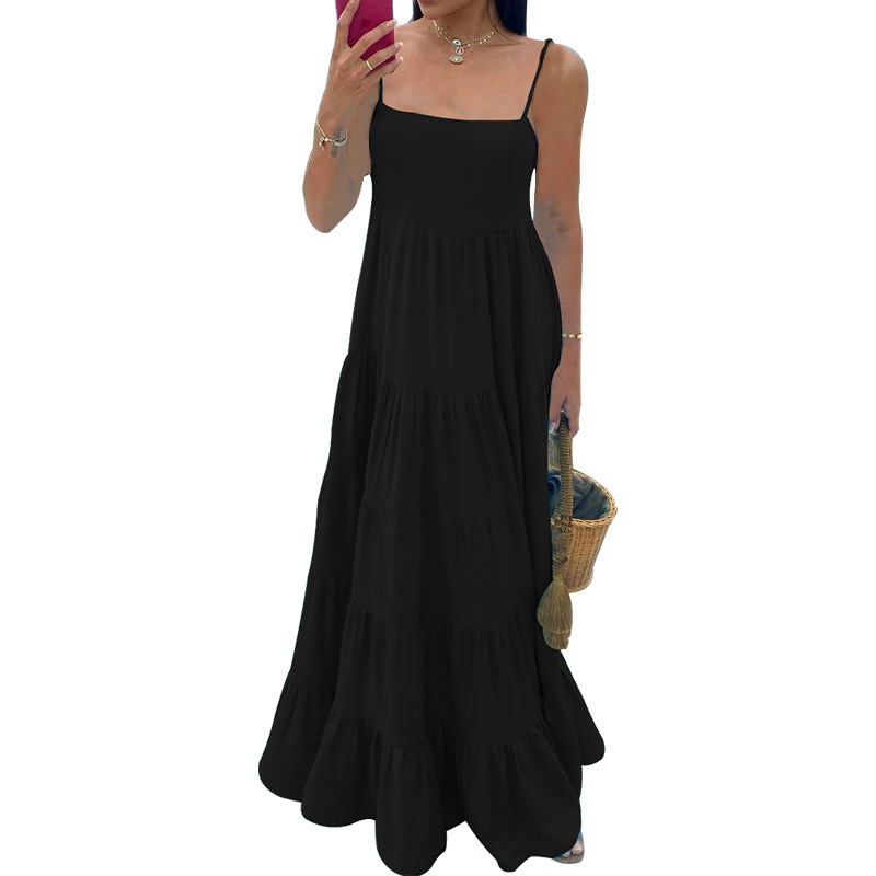 Commute Solid Color Maxi Long Dress display picture 5