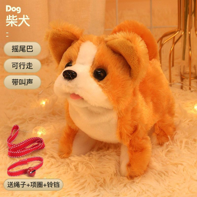 Eléctrica de peluche conejo Cachorro los niños juguete simulación Husky perro puede llamar sonido Bebé y niñas regalo