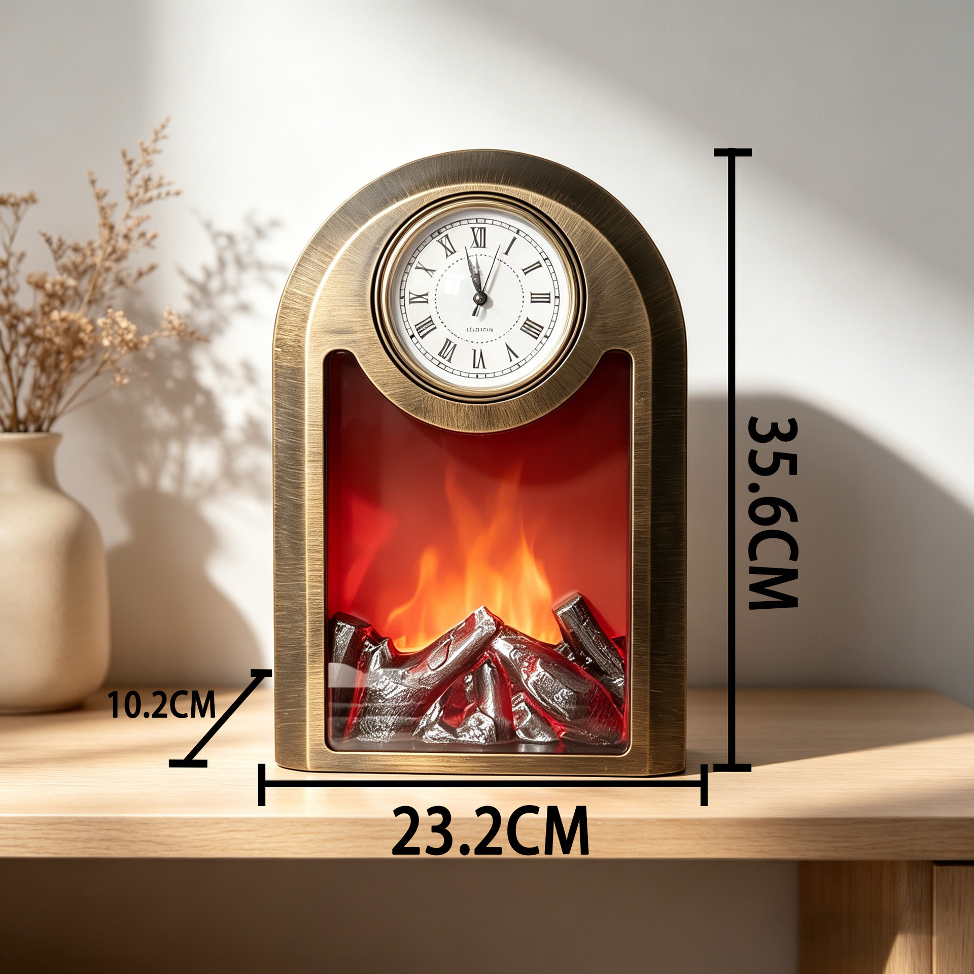 Lámpara de chimenea leña LED lámpara de viento bar hogar escenario de escritorio diseño de lámpara de chimenea ventana atmósfera props decorativos
