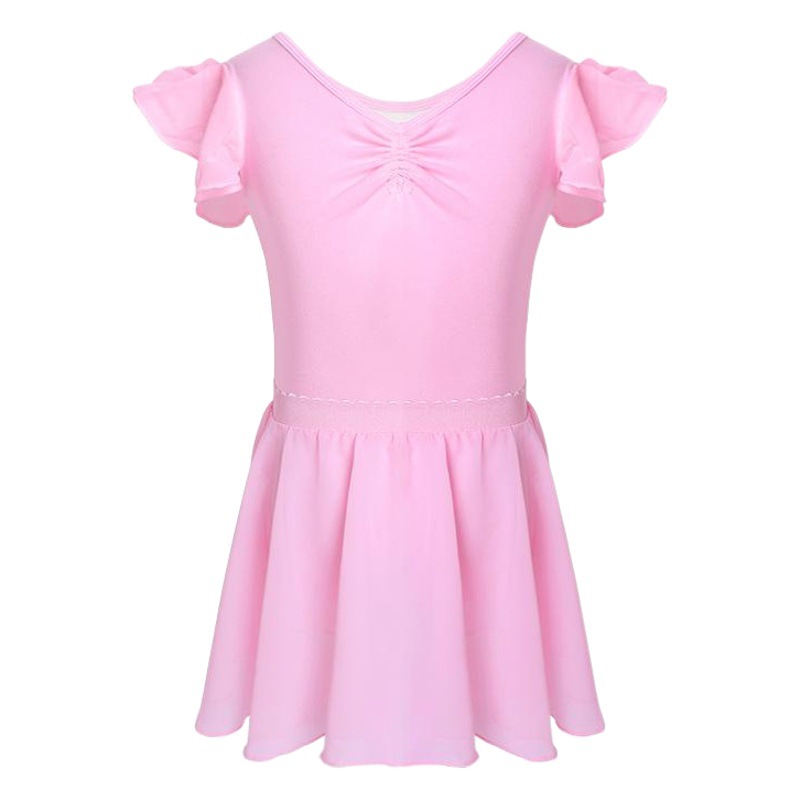 Ropa de práctica para niños traje de manga de gasa de verano Ropa de baile de una pieza Ropa de baile para niñas clasificación Ropa de baile chino