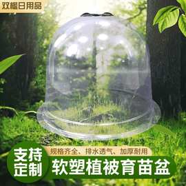 厂家供应塑料透明园林育苗罩 育苗种植育苗罩 含地钉19.5*17CM