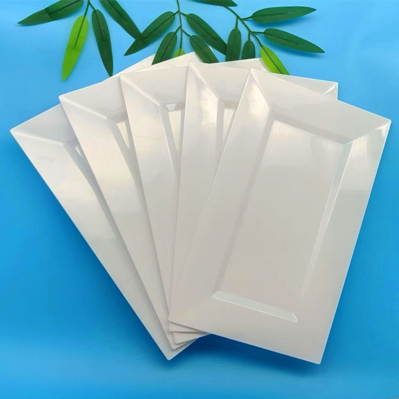 Thickened disposable plastic western steak plate hotel pastry plate kitchen fruit and vegetable plate outdoor barbecue plate