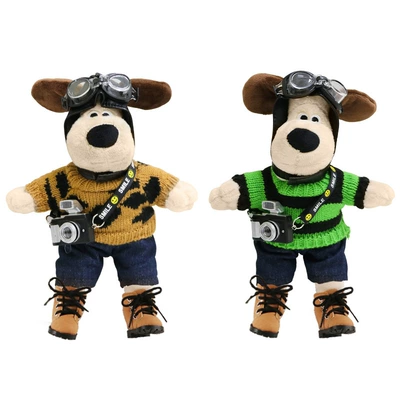 Car ornaments Vice Driver Car Doll Car - handdog-2-pack-striped-leopard-print-boots-flash-camera-2