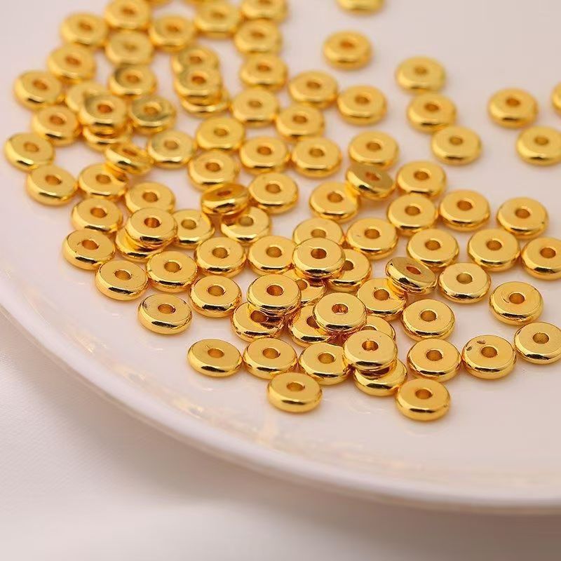 Gold Shop Same Style Vietnamese Imported Premium Grade Sand Gold Spacer Beads, Shiny Spacer Beads for DIY Handmade Crafts, Strong Color Retention S Gold Shop Same Style Vietnamese Imported Premium Grade Sand Gold Spacer Beads, Shiny Spacer Beads for DIY Handmade Crafts, Strong Color Retention S