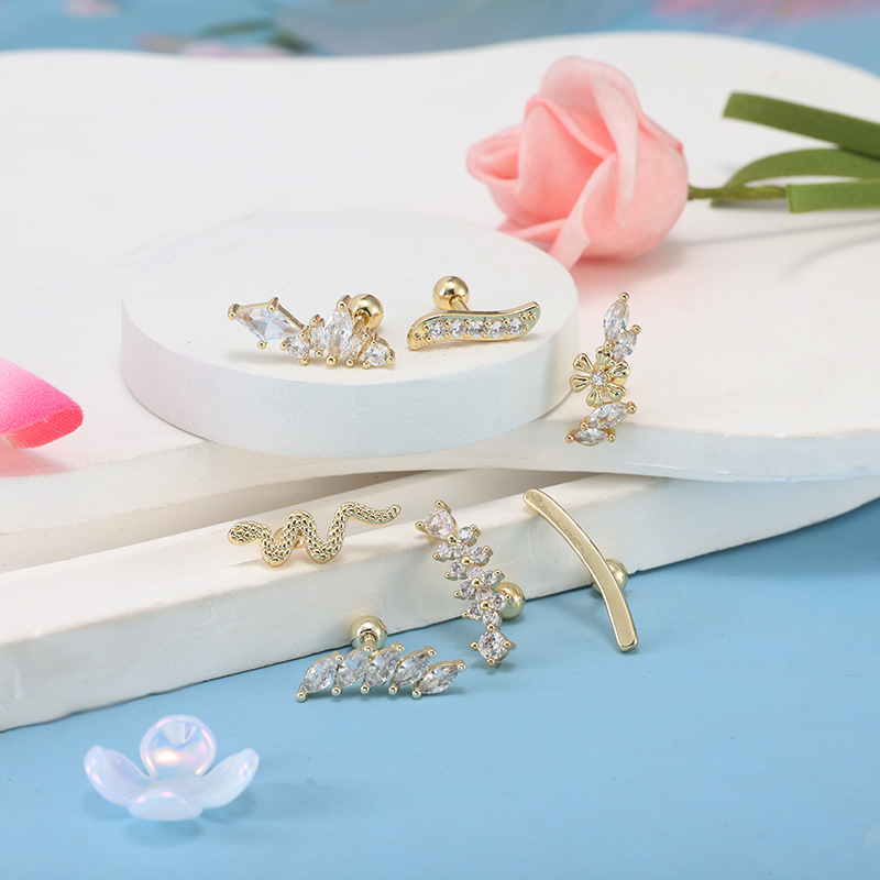 Labret piercing jewelry detail image