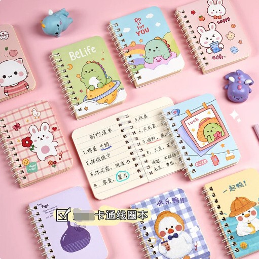 A7 Spiral Notebook Pocket Notebook Small Notebook Notepad Small Gift Student Kindergarten Prize Stationery Gift