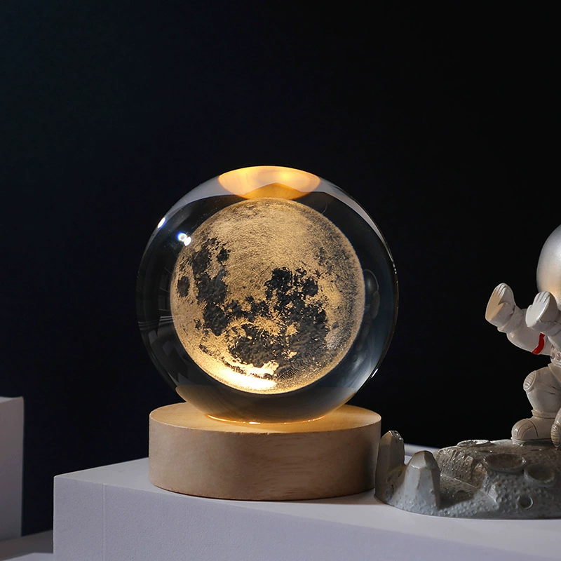 Деревянный стеклянный ночник, (перекрестная торговля), 3D, подарок на день рождения